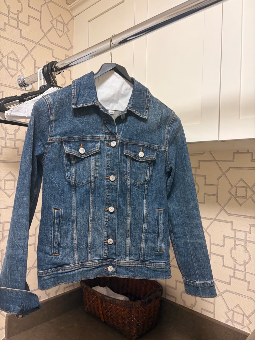 Old Navy Medium Blue Denim Trucker Jacket